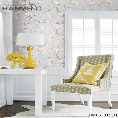 HANMERO PVC Sex Flowers Bronzing European 0.53*10M Children Room design of wallpaper