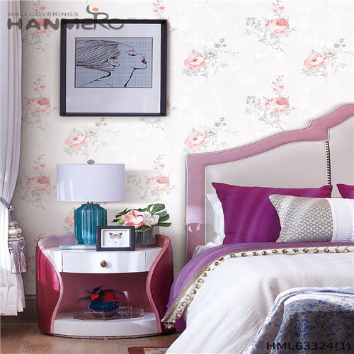 HANMERO PVC Sex Children Room Bronzing European Flowers 0.53*10M cheap wallpaper for home