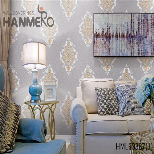 HANMERO wallpapers for home Dealer Flowers Deep Embossed European Saloon 0.53*10M PVC