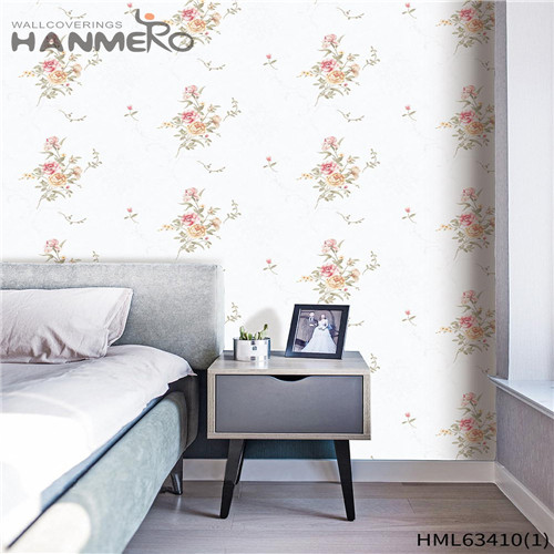 HANMERO PVC Dealer Flowers Deep Embossed European Saloon wallpaper for house decoration 0.53*10M