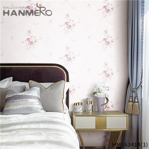 HANMERO PVC 0.53*10M Flowers Deep Embossed European Saloon Dealer hallway wallpaper