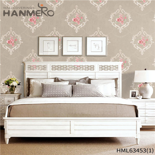 HANMERO PVC Dealer Flowers Deep Embossed Saloon European 0.53*10M wallpaper for the house