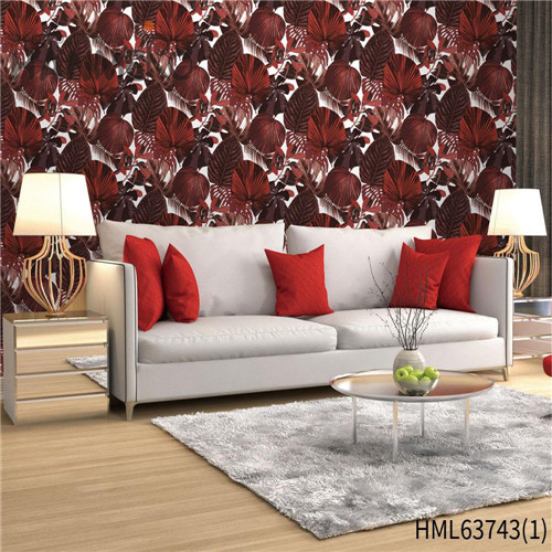 HANMERO Non-woven Standard Solid Color Technology European 0.53*10M Lounge rooms wall with wallpaper