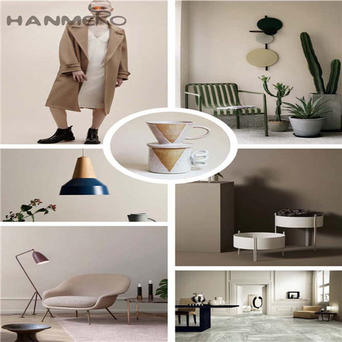 HANMERO Non-woven SGS.CE Certificate Solid Color Flocking Modern wallpaper unique designs 0.53*10M Home Wall