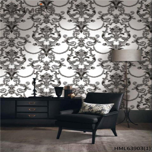 HANMERO PVC Dealer Flowers Deep Embossed Pastoral wallcoverings wallpaper 0.53*10M Exhibition