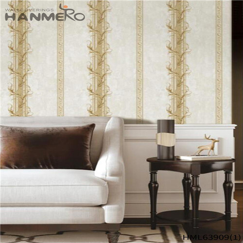 HANMERO 0.53*10M Dealer Flowers Deep Embossed Pastoral Exhibition PVC decorative wallpapers for walls