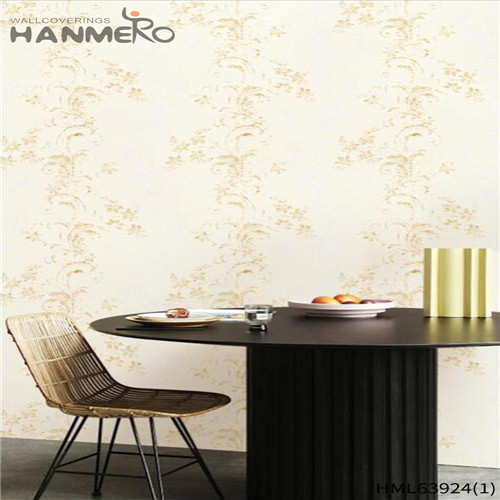 HANMERO PVC Dealer Flowers Deep Embossed 0.53*10M Exhibition Pastoral interior home wallpaper