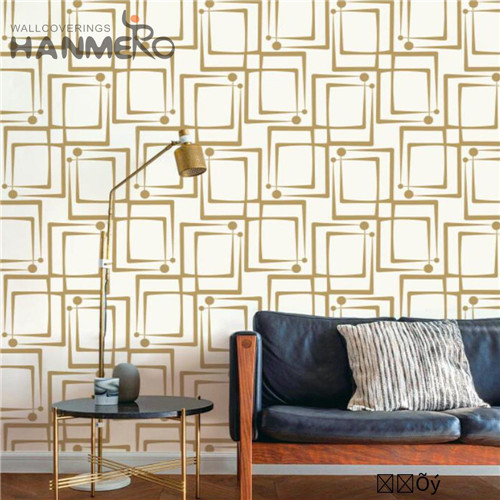 HANMERO PVC Sex Geometric picture wallpaper Modern TV Background 1.06*15.6M Flocking