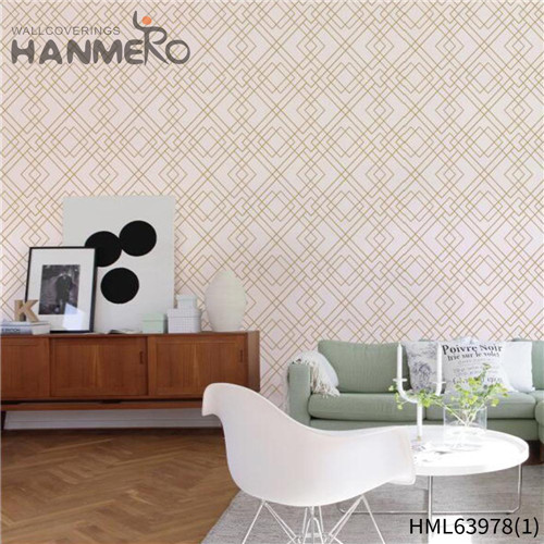 HANMERO PVC Sex Geometric Flocking Modern wallpaper house wall 1.06*15.6M TV Background