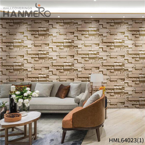 HANMERO PVC Sex Geometric Flocking TV Background Modern 1.06*15.6M room design wallpaper