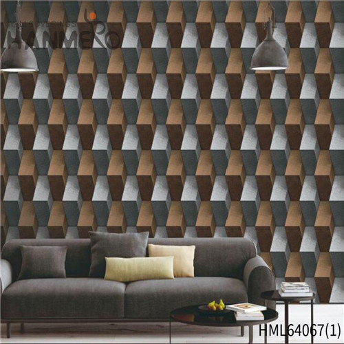 HANMERO PVC New Style Geometric Flocking 0.53*10M Home Wall Modern wallpaper for homes decorating