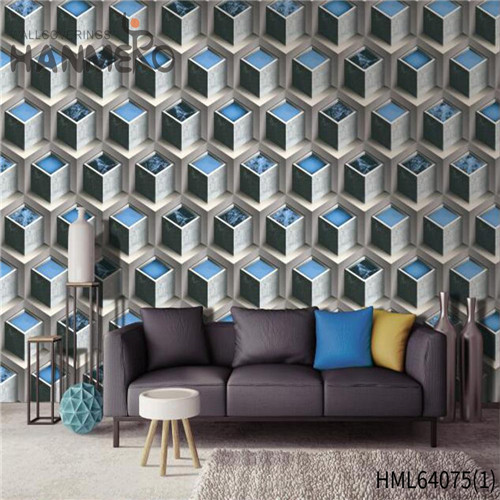 HANMERO Home Wall New Style Geometric Flocking Modern PVC 0.53*10M images for wallpaper