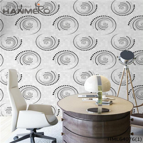 HANMERO PVC Home Wall Geometric Flocking Modern New Style 0.53*10M wallpaper house design