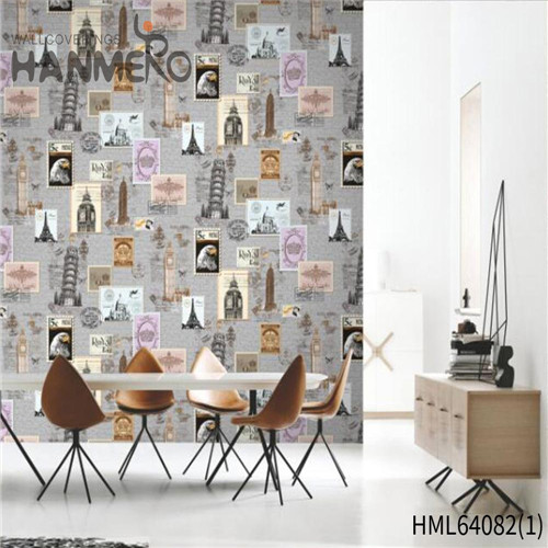HANMERO PVC New Style Geometric Home Wall Modern Flocking 0.53*10M buy wallpaper for home