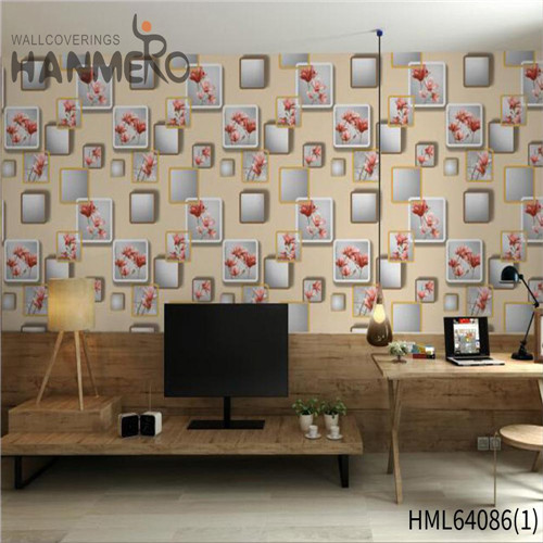HANMERO Modern New Style Geometric Flocking PVC Home Wall 0.53*10M wallpaper house and home