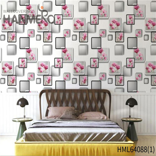HANMERO PVC Modern Geometric Flocking New Style Home Wall 0.53*10M wallpapers for rooms designs