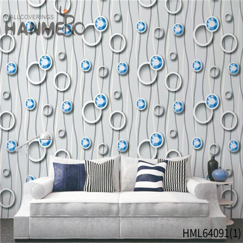 HANMERO PVC New Style Modern Flocking Geometric Home Wall 0.53*10M wallpaper direct