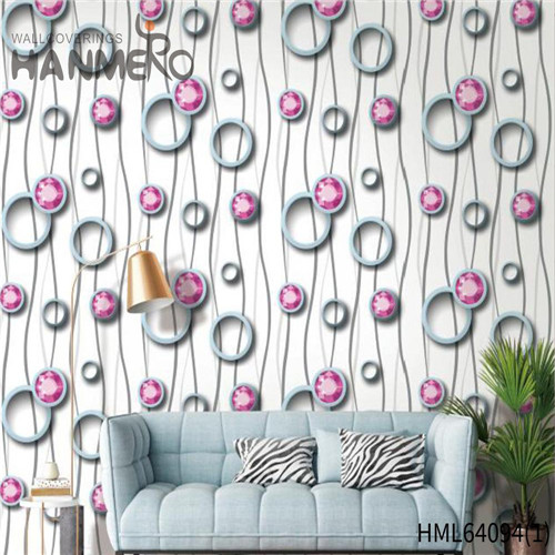 HANMERO PVC New Style Geometric Modern Flocking Home Wall 0.53*10M home furnishing wallpaper