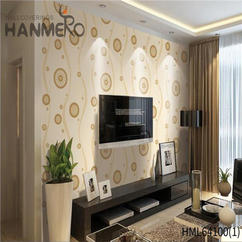 HANMERO PVC Flocking Geometric New Style Modern Home Wall 0.53*10M wallpaper for home wall price