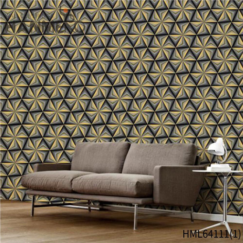 HANMERO PVC Geometric New Style Flocking Modern Home Wall 0.53*10M room design with wallpaper
