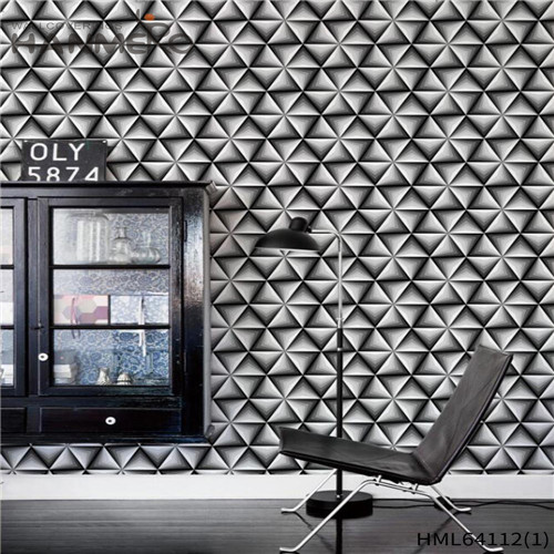 HANMERO New Style PVC Geometric Flocking Modern Home Wall 0.53*10M wall and deco wallpaper