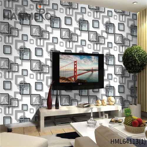 HANMERO 0.53*10M wallpaper wall design Geometric Flocking Modern Home Wall New Style PVC