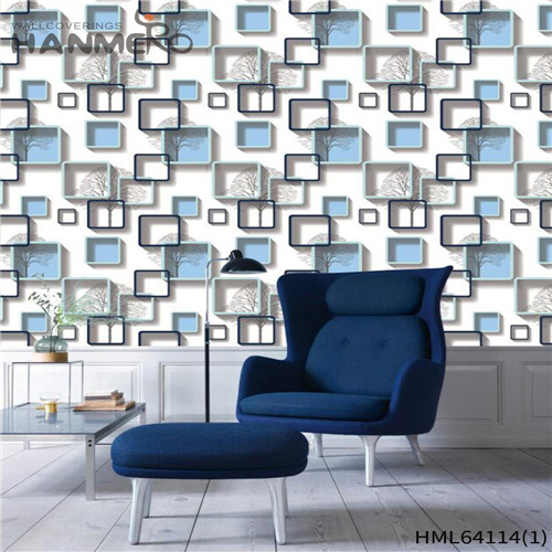HANMERO New Style 0.53*10M wallpaper design room Flocking Modern Home Wall PVC Geometric