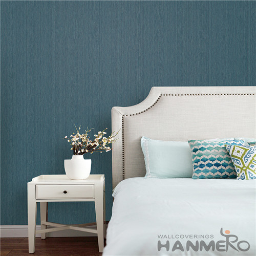 HANMERO Chinese High Quality Household Decor 0.53*10M Non-woven Wallpaper Bedroom Decorative Wallcovering Pure Color Designs