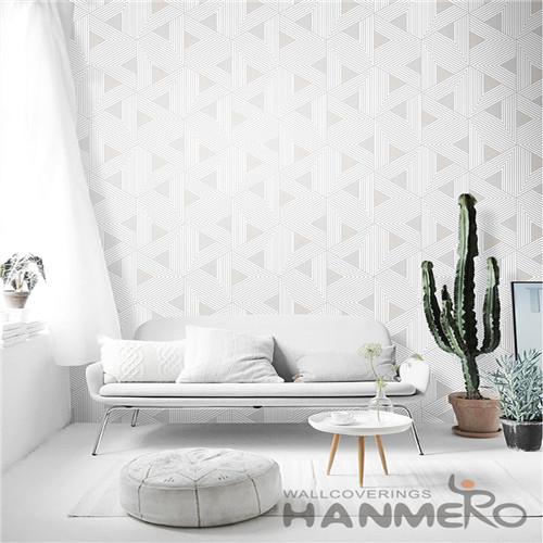 HANMERO 3D Germetric Design New Fashion Non-woven 0.53*10M Wallpaper for Living Room Bathroom Wall Manufacturer Designer from China