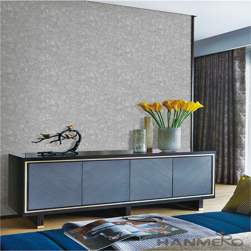 HANMERO Modern Style 0.53*10M/Roll 3D Germetric Non-woven Wallpaper Household Room Chinese Wallcovering Wholesale Prices