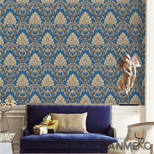 HANMERO European New Design Flowers Deep Embossed PVC Living Room 0.53M buy bedroom wallpaper