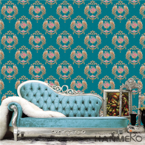 HANMERO PVC European Flowers Deep Embossed New Design Living Room 0.53M at home wallpaper