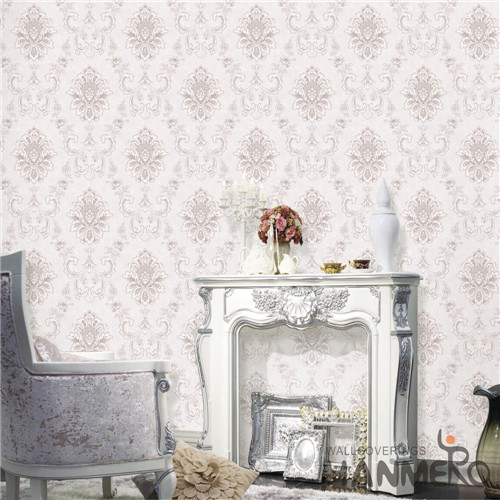 HANMERO PVC wallpaper wall Damask Deep Embossed Mediterranean Theatres 0.53M Professional Supplier