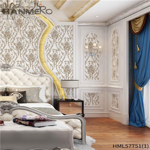 HANMERO PVC Hot Sex Flowers Deep Embossed Pastoral Household 1.06*15.6M decorative wallpaper