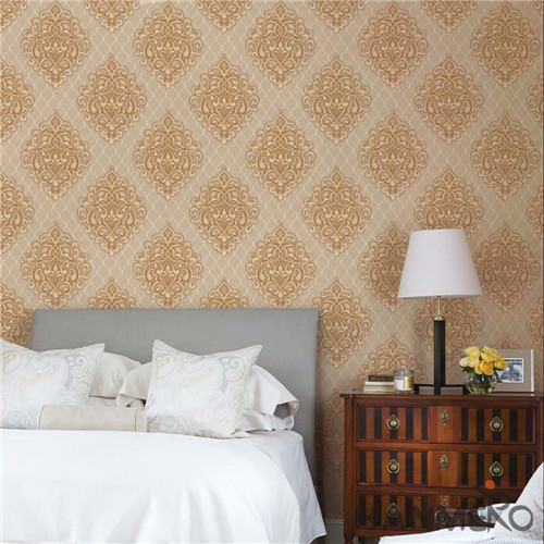 HANMERO PVC Hot Selling Flowers design wallpaper for walls Modern Saloon 0.53*10M Bronzing