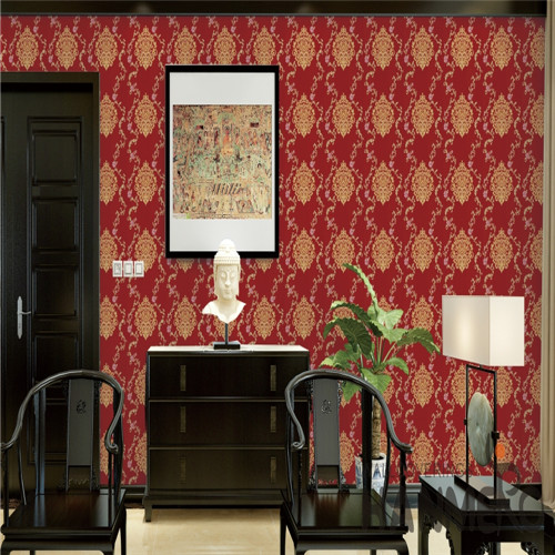 HANMERO home interior wallpaper Fancy Flowers Bronzing European Saloon 0.53*10M PVC