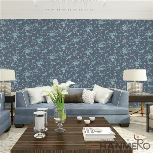 HANMERO PVC Fancy Flowers Bronzing wallpaper for interior Saloon 0.53*10M European