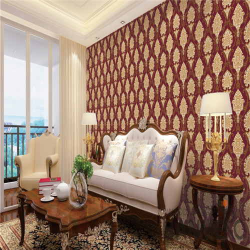 HANMERO PVC Fancy Flowers Bronzing 0.53*10M Saloon European wallpaper in bedroom