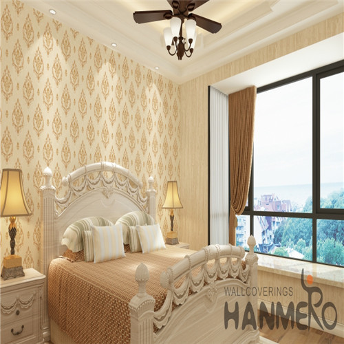 HANMERO PVC European Flowers Bronzing Fancy Saloon 0.53*10M wallpaper at