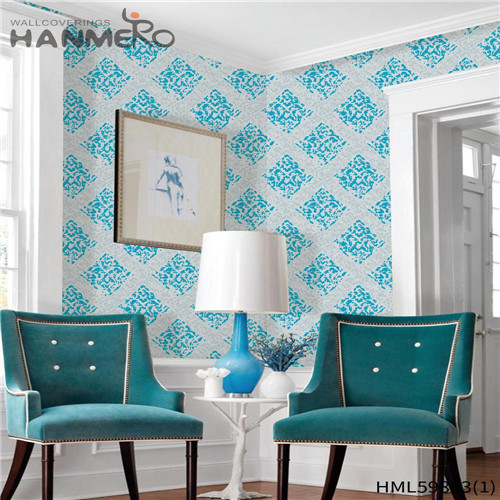 HANMERO PVC Cheap Flowers Deep Embossed Pastoral Living Room 0.53*10M home wallpaper