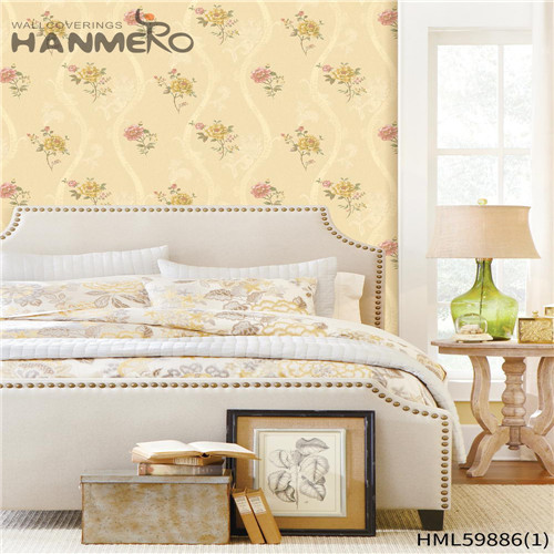 HANMERO PVC Cheap Flowers Deep Embossed Pastoral Living Room wallpaper to buy 0.53*10M