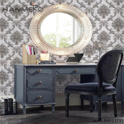 HANMERO Living Room Cheap Flowers Deep Embossed Pastoral PVC 0.53*10M wallpaper interior walls