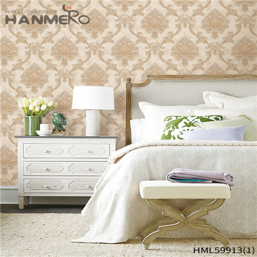 HANMERO PVC Living Room Flowers Deep Embossed Pastoral Cheap 0.53*10M wallcovering stores