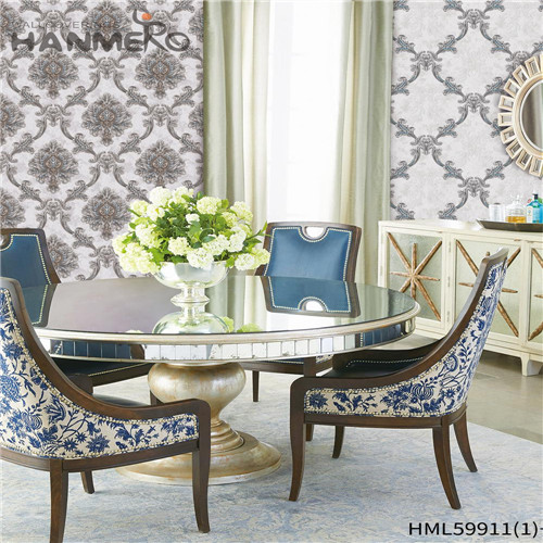 HANMERO PVC Cheap Flowers Living Room Pastoral Deep Embossed 0.53*10M wall paper for walls