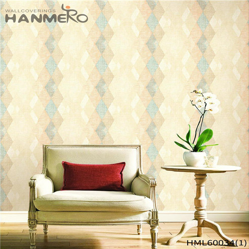 HANMERO Non-woven Top Grade Geometric Sofa background European Technology 0.53*10M black wallpaper decor