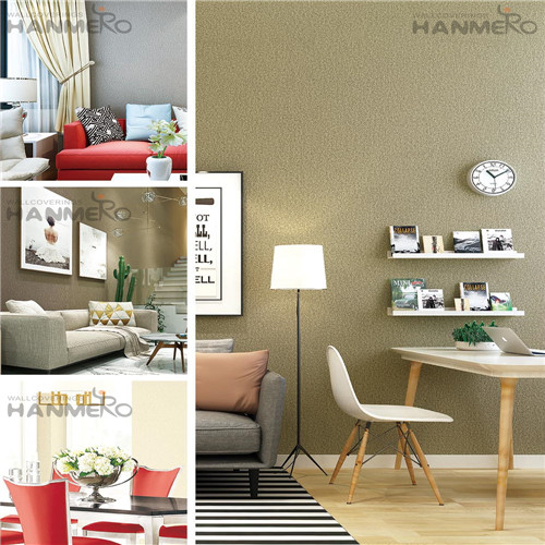HANMERO Non-woven nature wallpaper Solid Color Deep Embossed European Study Room 0.53*10M Awesome