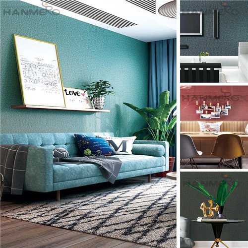HANMERO Non-woven Awesome Solid Color 0.53*10M European Study Room Deep Embossed bedroom design with wallpaper