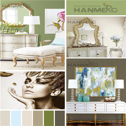 HANMERO Non-woven wallpaper wallpaper wallpaper Solid Color Bronzing Classic Study Room 0.53*10M Affordable