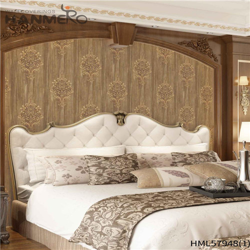 HANMERO PVC Decoration Floral 1.06*15.6M Pastoral House Deep Embossed contemporary black wallpaper