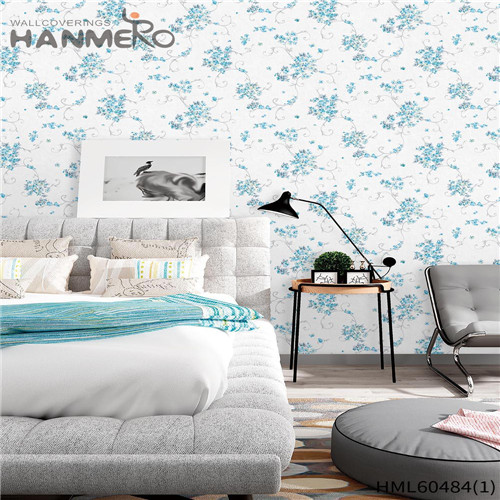HANMERO PVC Manufacturer Damask Bronzing Mediterranean Kids Room shopping wallpaper 0.53*10M